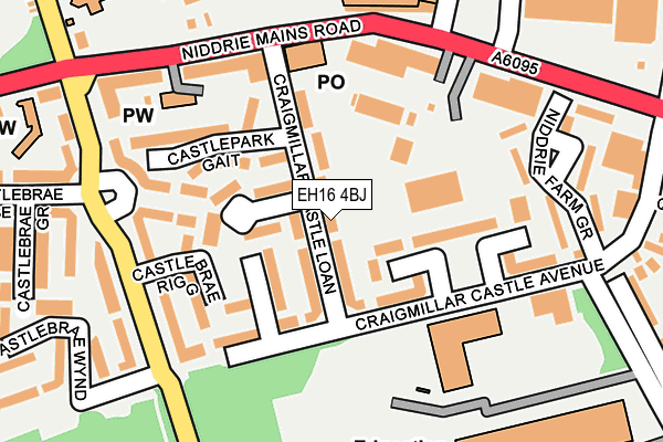EH16 4BJ map - OS OpenMap – Local (Ordnance Survey)
