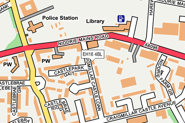 EH16 4BL map - OS OpenMap – Local (Ordnance Survey)