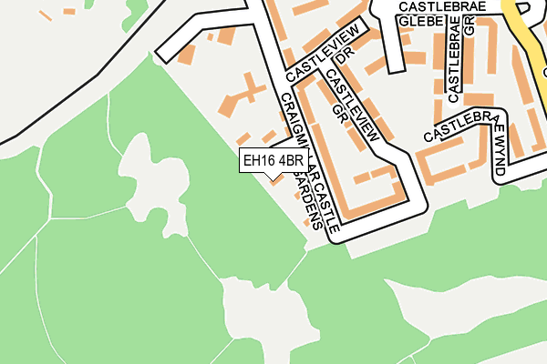 EH16 4BR map - OS OpenMap – Local (Ordnance Survey)