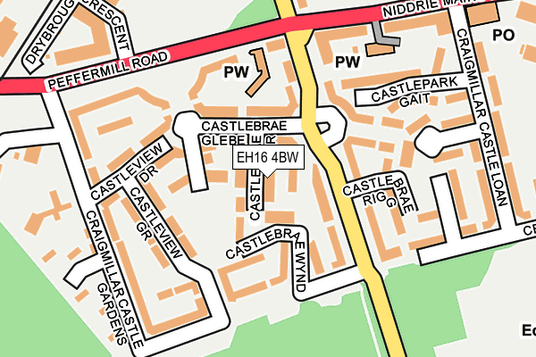 EH16 4BW map - OS OpenMap – Local (Ordnance Survey)