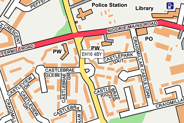 EH16 4BY map - OS OpenMap – Local (Ordnance Survey)