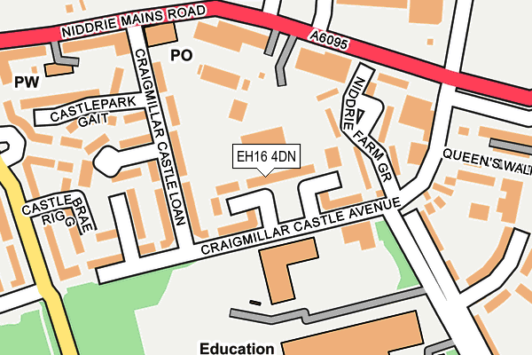 EH16 4DN map - OS OpenMap – Local (Ordnance Survey)