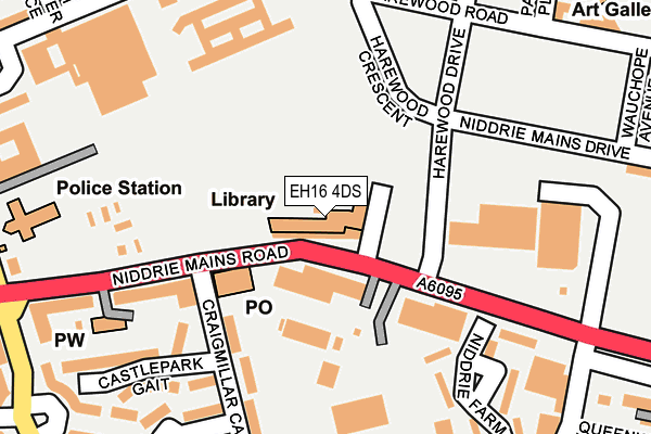 EH16 4DS map - OS OpenMap – Local (Ordnance Survey)