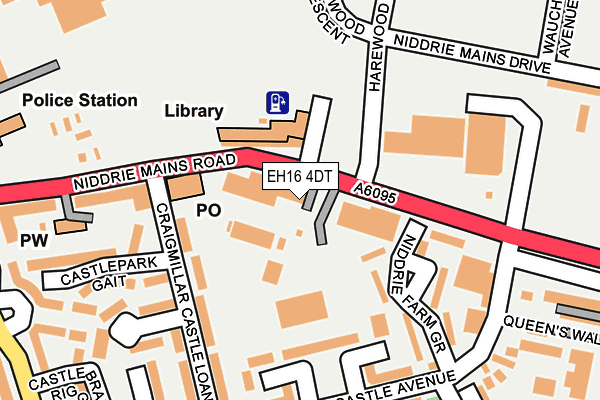 EH16 4DT map - OS OpenMap – Local (Ordnance Survey)