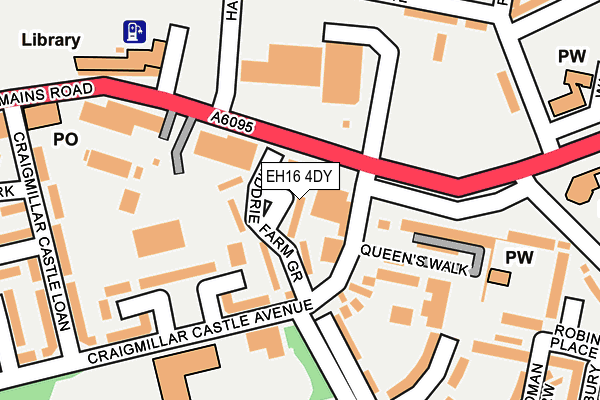 EH16 4DY map - OS OpenMap – Local (Ordnance Survey)