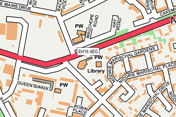 EH16 4EG map - OS OpenMap – Local (Ordnance Survey)