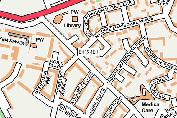 EH16 4EH map - OS OpenMap – Local (Ordnance Survey)