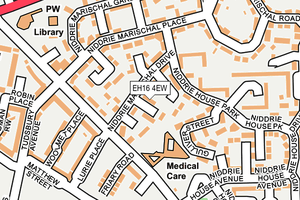 EH16 4EW map - OS OpenMap – Local (Ordnance Survey)