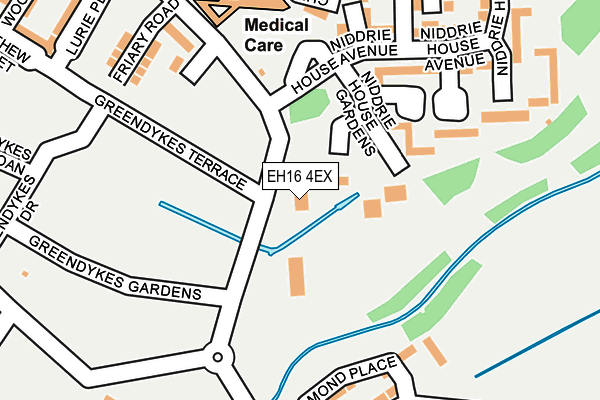 EH16 4EX map - OS OpenMap – Local (Ordnance Survey)