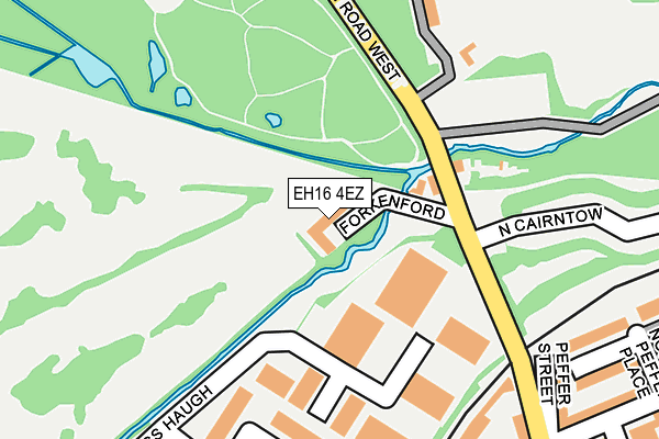 EH16 4EZ map - OS OpenMap – Local (Ordnance Survey)