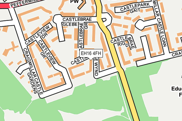 EH16 4FH map - OS OpenMap – Local (Ordnance Survey)