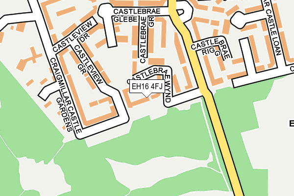 EH16 4FJ map - OS OpenMap – Local (Ordnance Survey)