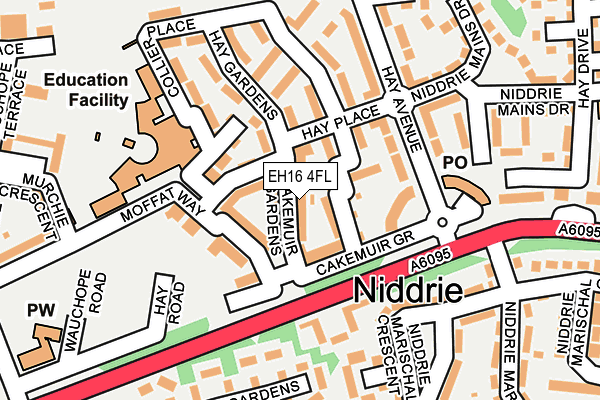 EH16 4FL map - OS OpenMap – Local (Ordnance Survey)