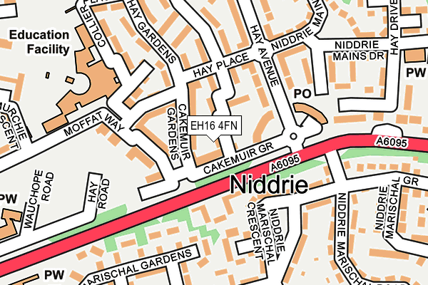 EH16 4FN map - OS OpenMap – Local (Ordnance Survey)