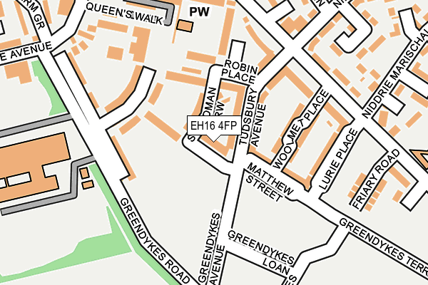 EH16 4FP map - OS OpenMap – Local (Ordnance Survey)