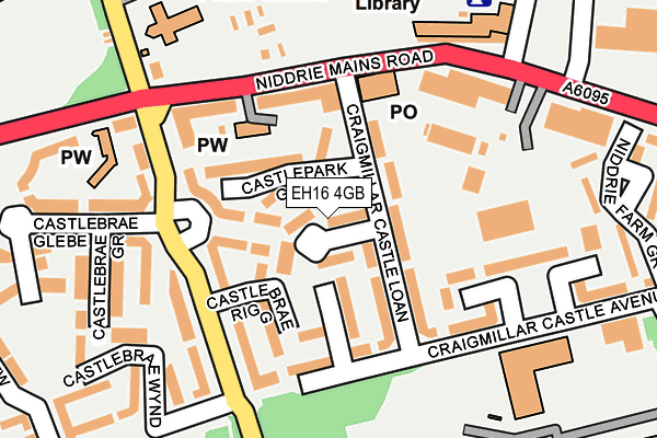 EH16 4GB map - OS OpenMap – Local (Ordnance Survey)