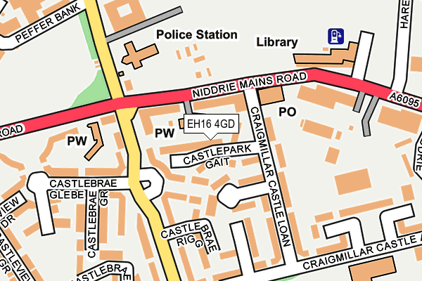 EH16 4GD map - OS OpenMap – Local (Ordnance Survey)