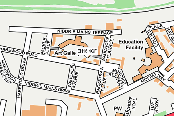 EH16 4GF map - OS OpenMap – Local (Ordnance Survey)