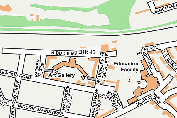 EH16 4GH map - OS OpenMap – Local (Ordnance Survey)