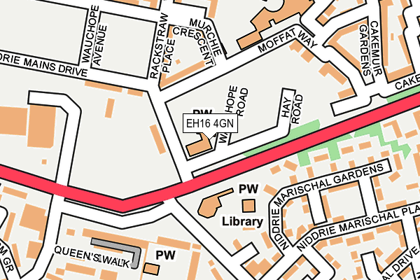 EH16 4GN map - OS OpenMap – Local (Ordnance Survey)