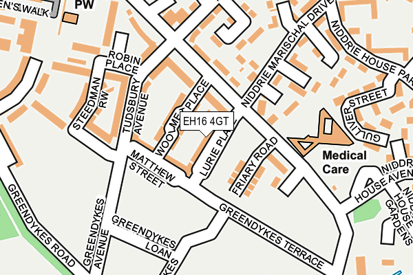 EH16 4GT map - OS OpenMap – Local (Ordnance Survey)
