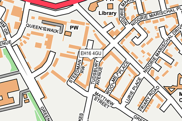 EH16 4GU map - OS OpenMap – Local (Ordnance Survey)