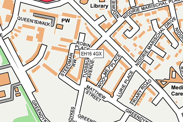 EH16 4GX map - OS OpenMap – Local (Ordnance Survey)