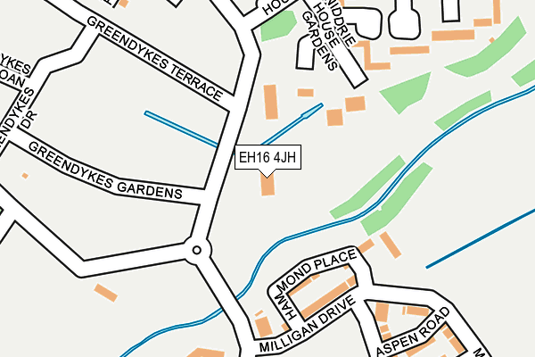 EH16 4JH map - OS OpenMap – Local (Ordnance Survey)