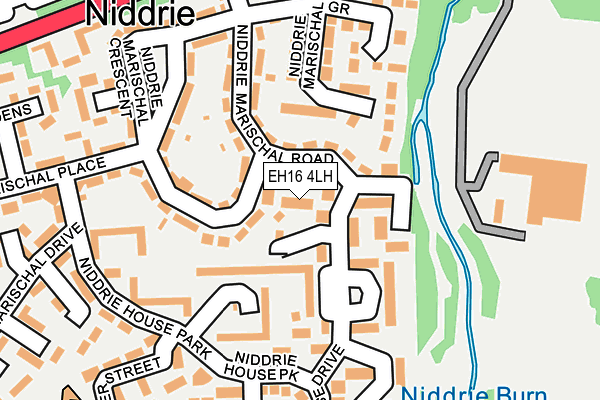 EH16 4LH map - OS OpenMap – Local (Ordnance Survey)
