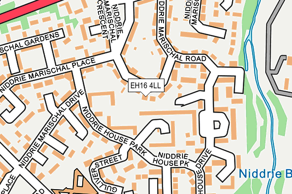 EH16 4LL map - OS OpenMap – Local (Ordnance Survey)