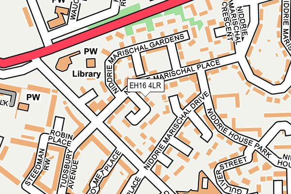 EH16 4LR map - OS OpenMap – Local (Ordnance Survey)