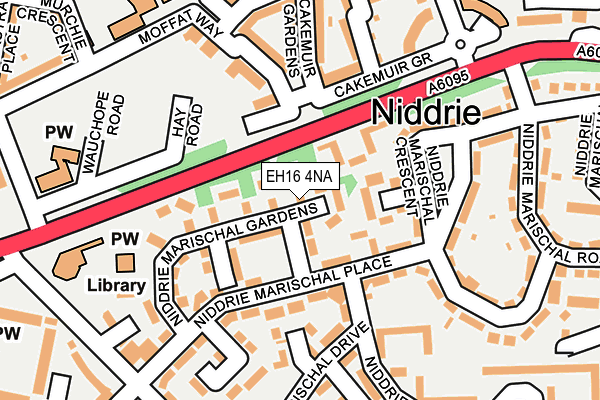 EH16 4NA map - OS OpenMap – Local (Ordnance Survey)