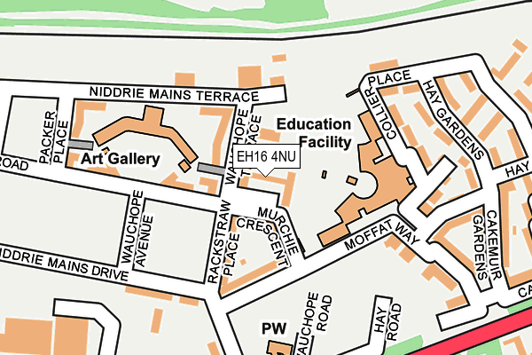 EH16 4NU map - OS OpenMap – Local (Ordnance Survey)