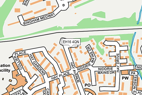 EH16 4QN map - OS OpenMap – Local (Ordnance Survey)