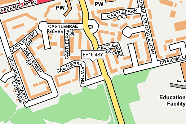 EH16 4SY map - OS OpenMap – Local (Ordnance Survey)