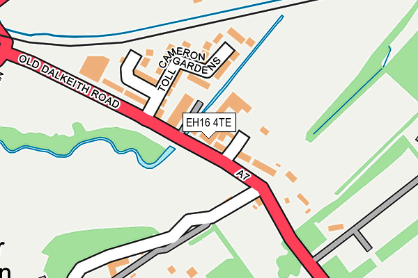 EH16 4TE map - OS OpenMap – Local (Ordnance Survey)