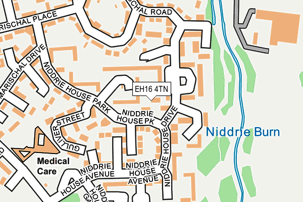 EH16 4TN map - OS OpenMap – Local (Ordnance Survey)