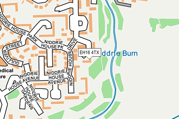 EH16 4TX map - OS OpenMap – Local (Ordnance Survey)