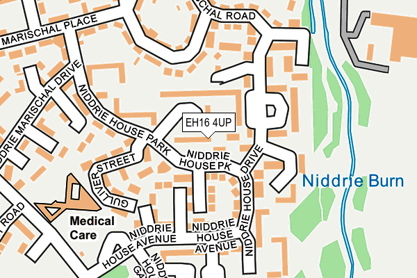 EH16 4UP map - OS OpenMap – Local (Ordnance Survey)