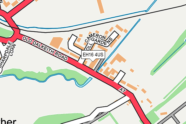 EH16 4US map - OS OpenMap – Local (Ordnance Survey)
