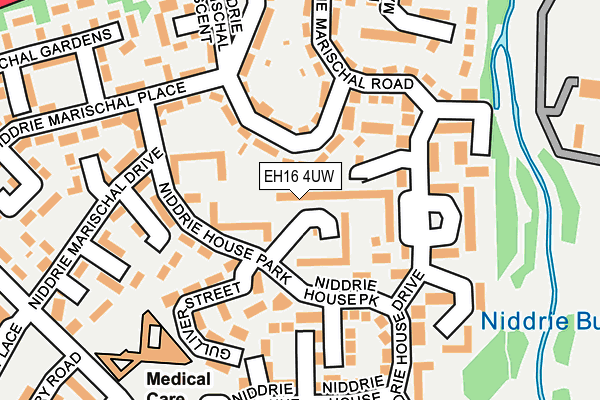 EH16 4UW map - OS OpenMap – Local (Ordnance Survey)