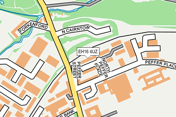EH16 4UZ map - OS OpenMap – Local (Ordnance Survey)