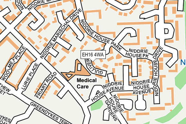 EH16 4WA map - OS OpenMap – Local (Ordnance Survey)