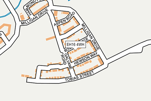 EH16 4WH map - OS OpenMap – Local (Ordnance Survey)