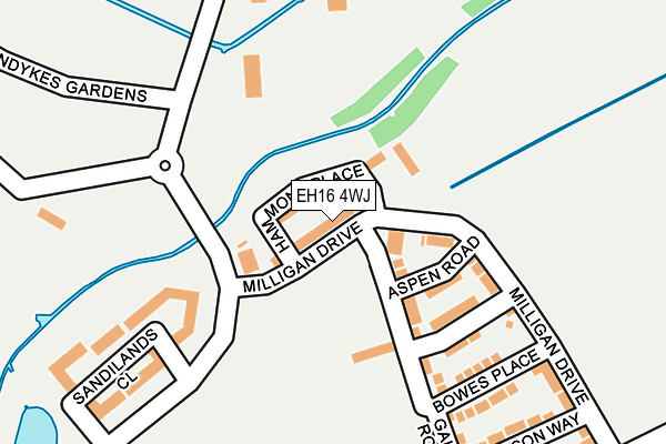EH16 4WJ map - OS OpenMap – Local (Ordnance Survey)