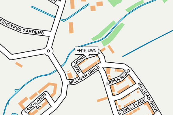 EH16 4WN map - OS OpenMap – Local (Ordnance Survey)