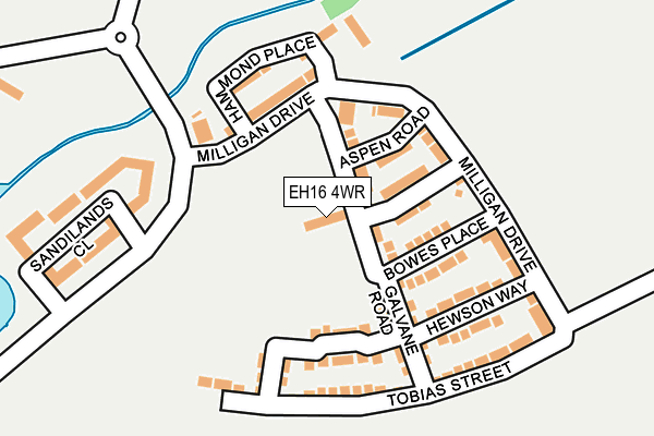 EH16 4WR map - OS OpenMap – Local (Ordnance Survey)