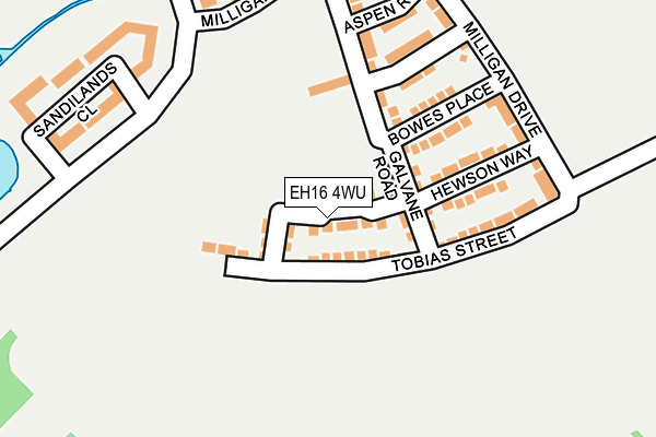 EH16 4WU map - OS OpenMap – Local (Ordnance Survey)