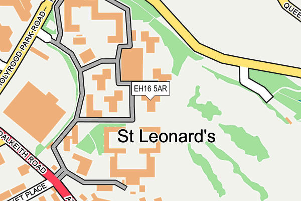 EH16 5AR map - OS OpenMap – Local (Ordnance Survey)