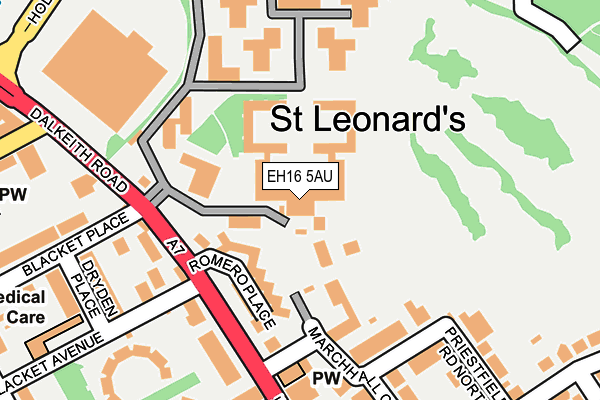 EH16 5AU map - OS OpenMap – Local (Ordnance Survey)